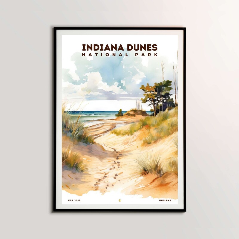 Indiana Dunes National Park Poster, Travel Art, Office Poster, Home Decor | S8
